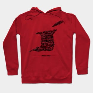 Trinidad & Tobago Typographic Map Hoodie